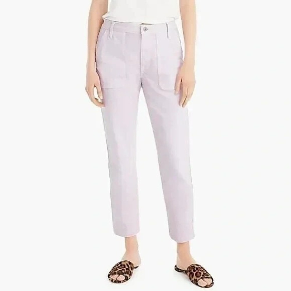 NWT J Crew High Waist Straight Crop Purple Denim Jeans sz 25 L6929 Utility
